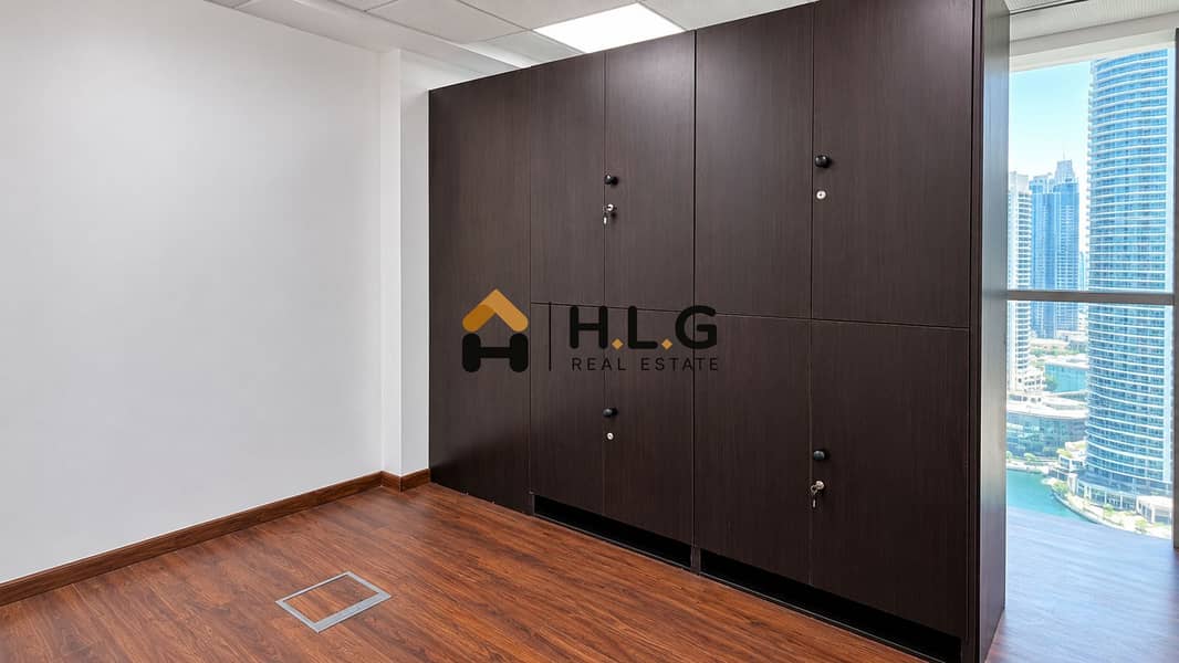 7 Modern Office with Dark Wood Lockers. png