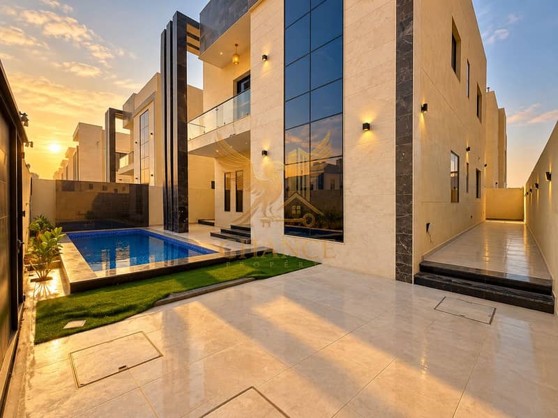 2 Golden Hour Modern Villa Courtyard-2. png