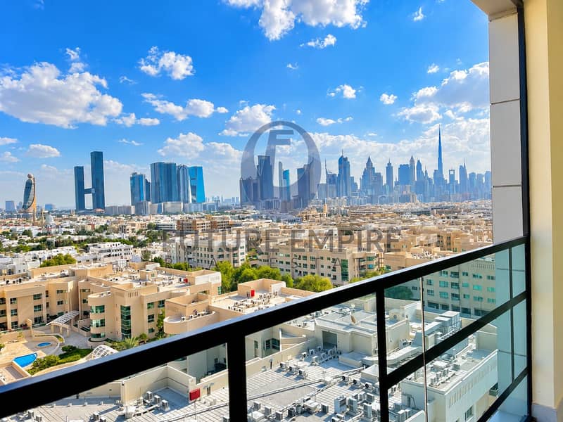 2 Dubai Skyline from a Glass Balcony. png