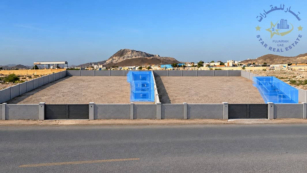 2 Desert Lots with Blue Architectural Overlays. png