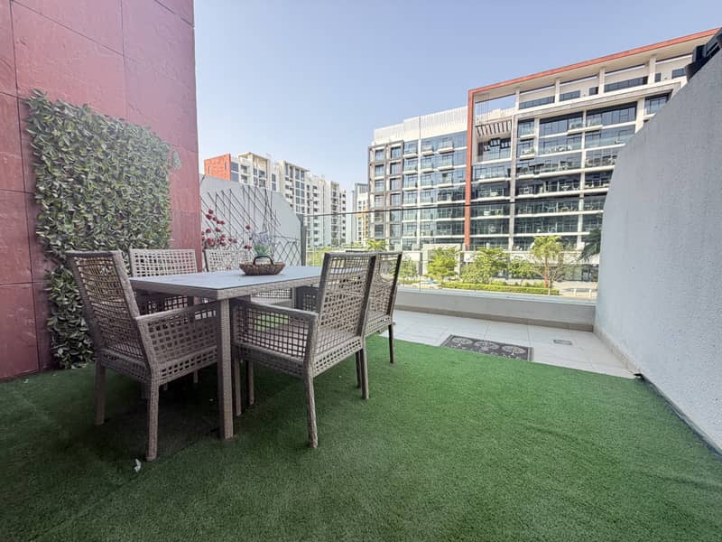 Luxury Fully Furnished Studio with Spacious Terrace Balcony | 512 Sqft