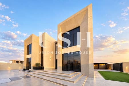 阿维尔城镇, 迪拜 3 卧室别墅待租 - Golden-Hour Modern Villa Exterior. png 阿维尔城镇, 迪拜 3 卧室别墅待租 - Golden-Hour Modern Villa Exterior. png