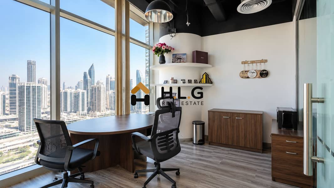 Modern Office Nook with Skyline View. png Modern Office Nook with Skyline View. png