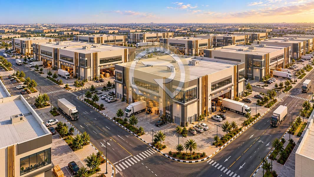 10 Modern Industrial Park at Golden Hour. png