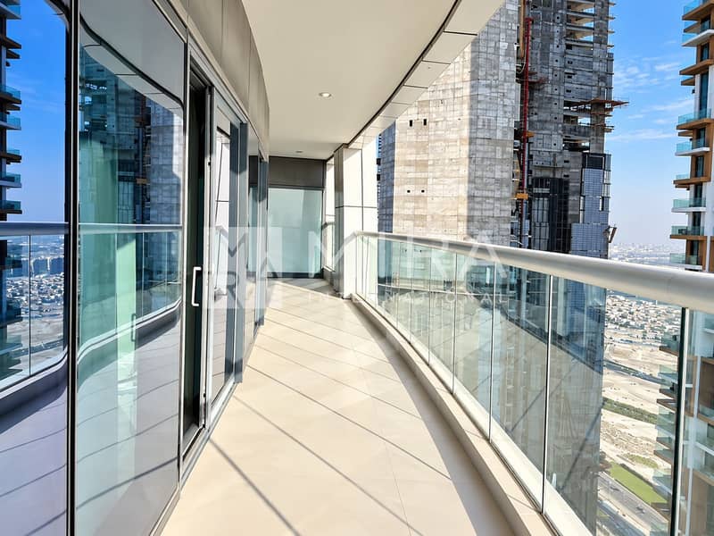 7 Sunlit High-Rise Balcony Overlooking the City