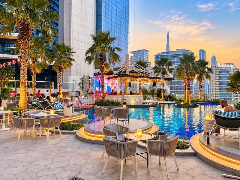 9 Dubai Rooftop Pool at Sunset