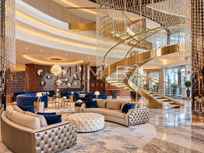 10 Luxurious Golden Spiral Staircase Lobby