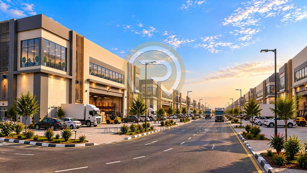 9 Golden-Hour Modern Industrial Park. png