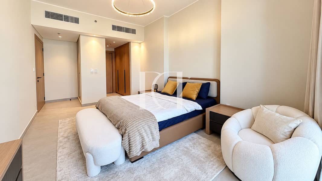 8 Modern Minimalist Bedroom with Navy Accents. png