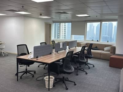 Office for Rent in Jumeirah Lake Towers (JLT), Dubai - Furnished Office | Cabins | High Floor | JLT