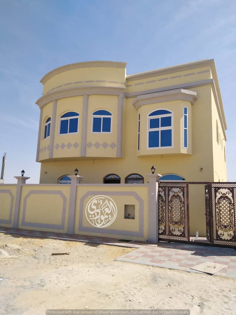 Instead of the annual rent, I own a new villa, a personal building, with an internal staircase, on the roof, near Sheikh Mohammed bin Zayed Street, without commission from the buyer, and with great banking facilities.
