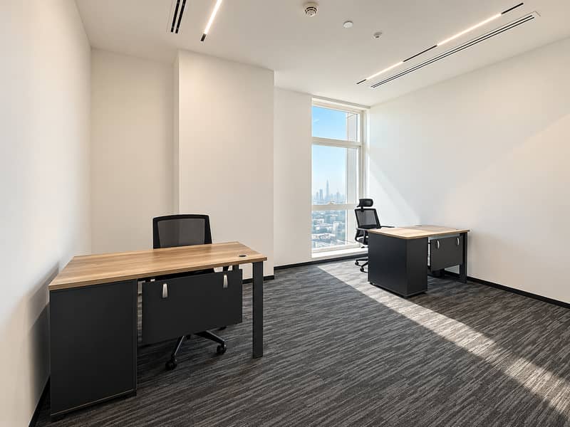 2 Minimalist Office with City View. png