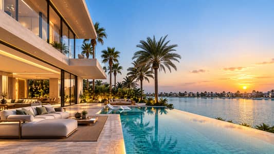 5 Camere Villa in vendita a The Oasis by Emaar, Dubai - Luxury Waterfront Villa at Sunset. png