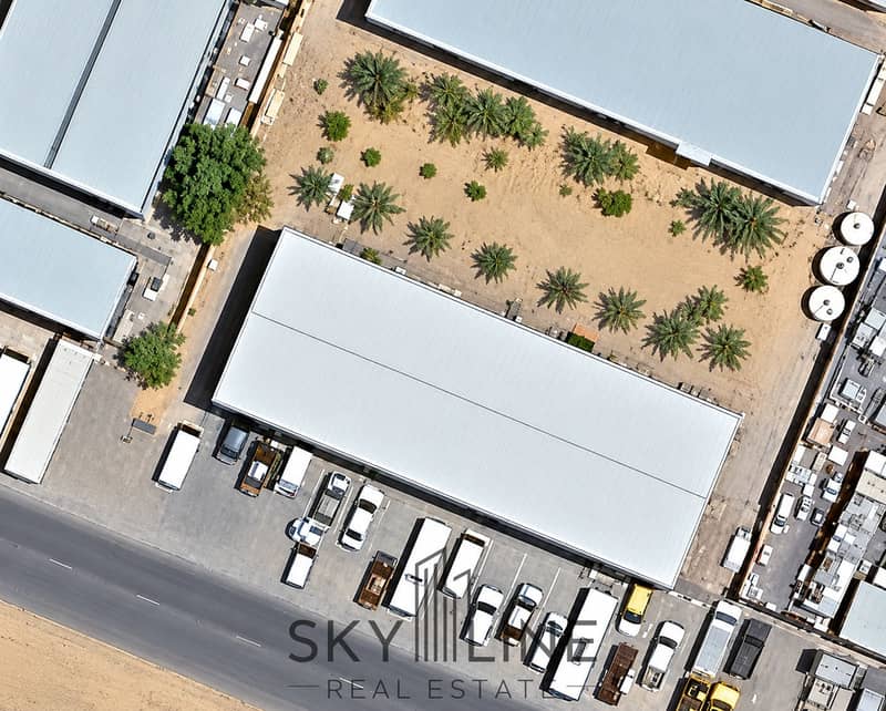 Industrial Warehouse Yard Aerial View. png Industrial Warehouse Yard Aerial View. png