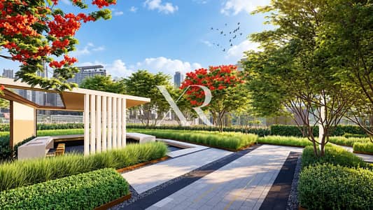 迪拜设计区， 迪拜 5 卧室顶楼公寓待售 - Sunlit Rooftop Garden with City Views. png