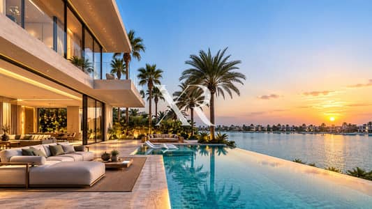 5 habitaciones Villa para en Venta en The Oasis by Emaar, Dubai - Luxury Waterfront Villa at Sunset. png