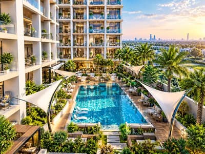 2 Schlafzimmer Wohnung zum Verkauf in International City Phase 2 (Warsan 4), Dubai - Golden-Hour Luxury Pool Courtyard. png