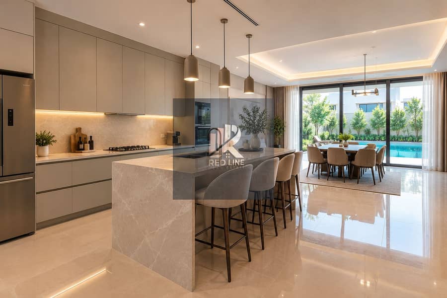 4 Luxurious Open-Plan Kitchen with Pool Views. png