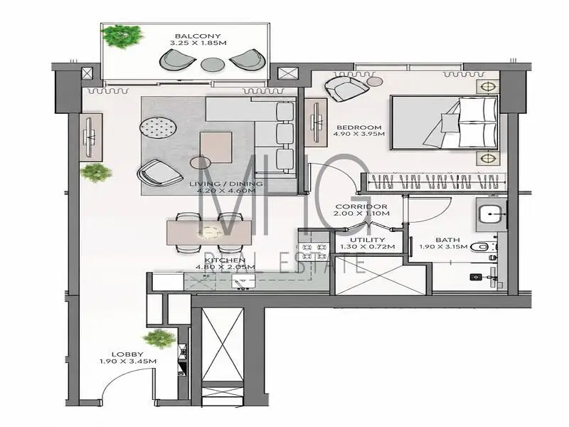Furnished or Unfurnished | High Floor
