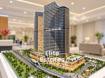 فلیٹ 1 غرفة نوم للبيع في مجمع دبي للعلوم، دبي - Illuminated Twin-Tower Development Model. png
