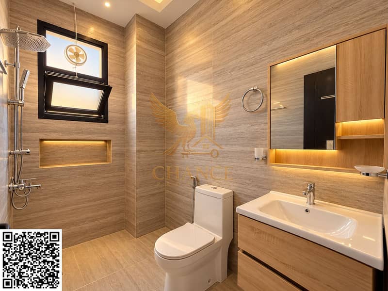 9 Warm Minimalist Stone-Tiled Bathroom-1. png