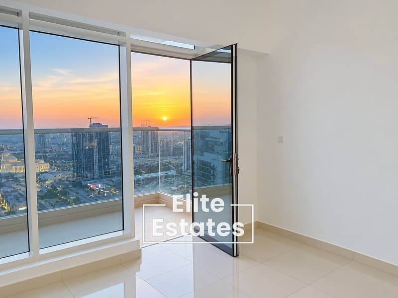 8 Sunset Skyline Through Open Balcony Door. png