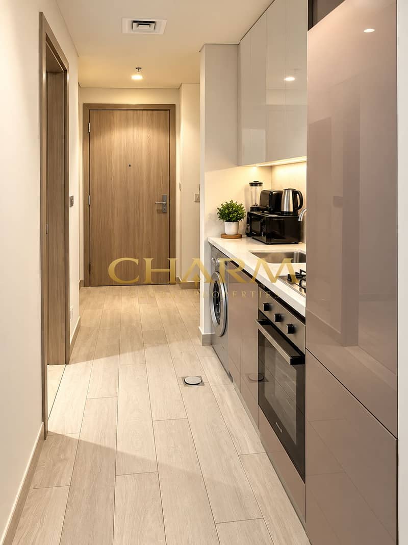 4 Modern Hallway Kitchen with Warm Lighting. png