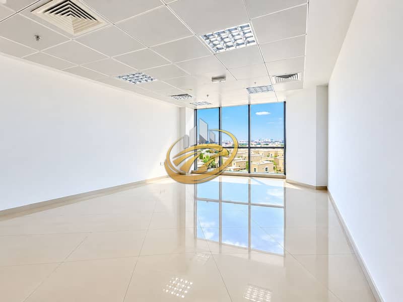 4 Bright Empty Office with City View-1. png