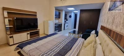 Furnished Studio | Silicon Gates 1 | Balcony & Pool Access