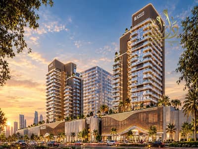 Studio for Sale in Al Jaddaf, Dubai - Azizi Towers at Sunset. png Studio for Sale in Al Jaddaf, Dubai - Azizi Towers at Sunset. png