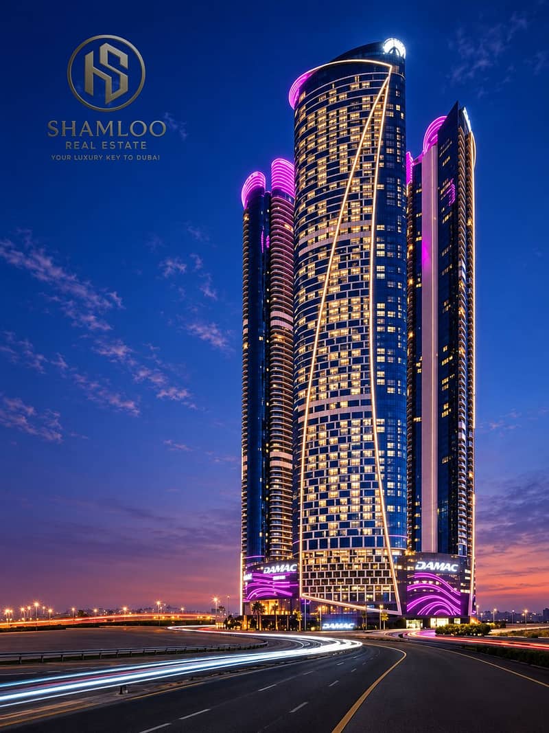 Dubai Skyscrapers with Purple Lights. png Dubai Skyscrapers with Purple Lights. png