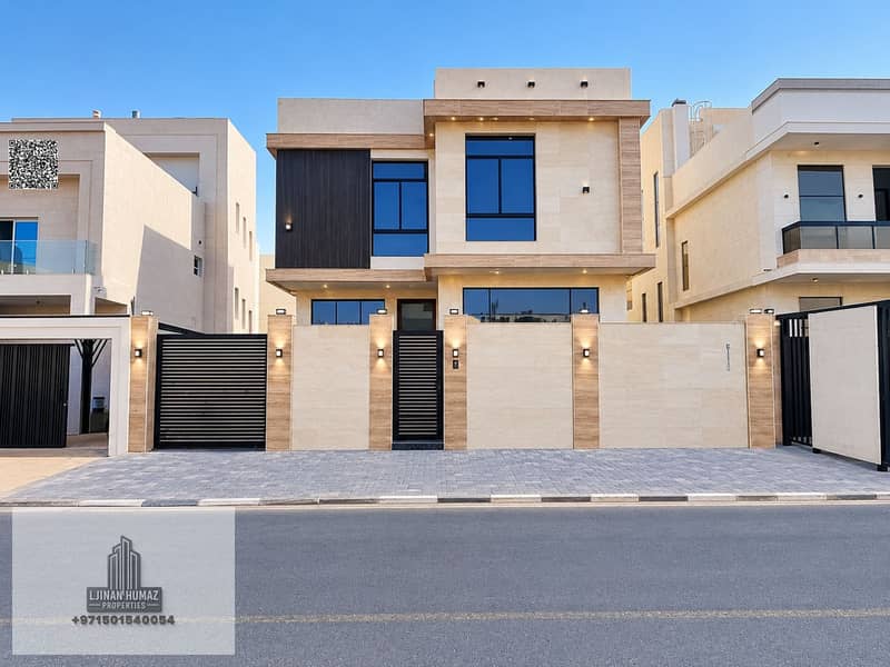 Modern Villa on a Sunlit Residential Street. png Modern Villa on a Sunlit Residential Street. png