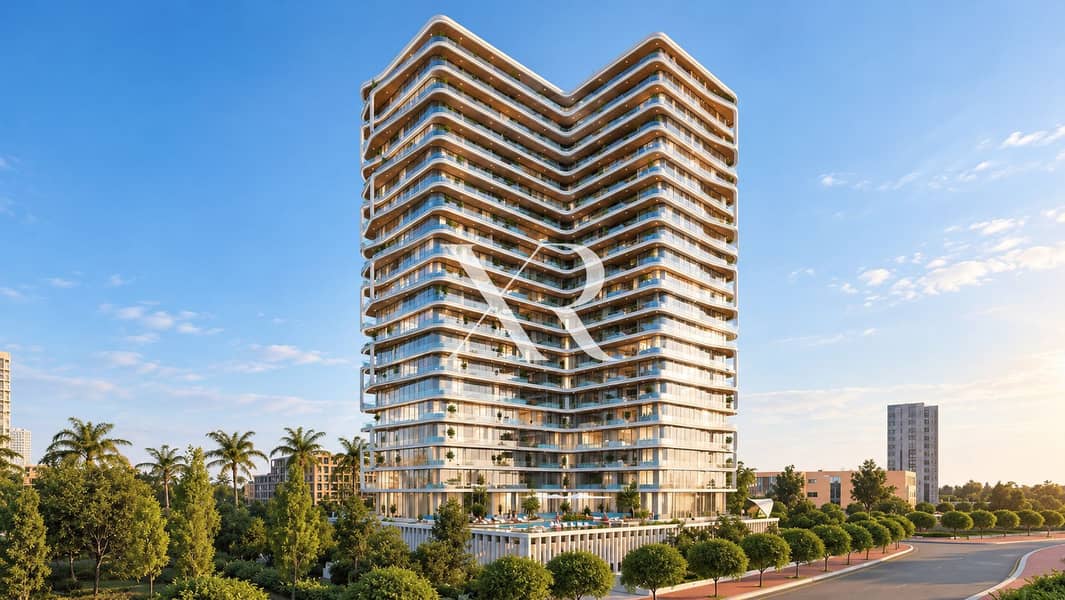 14 V-Shaped Luxury Tower in Sunlight. png