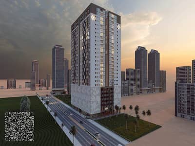1 Schlafzimmer Wohnung zum Verkauf in Al Amerah, Ajman - evening-side-view-copy-scaled. jpg 1 Schlafzimmer Wohnung zum Verkauf in Al Amerah, Ajman - evening-side-view-copy-scaled. jpg
