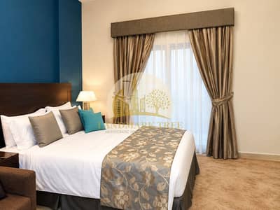 Studio de  à à louer à Jumeirah Village Triangle (JVT), Dubai - Cozy Teal-Accent Bedroom Retreat. png