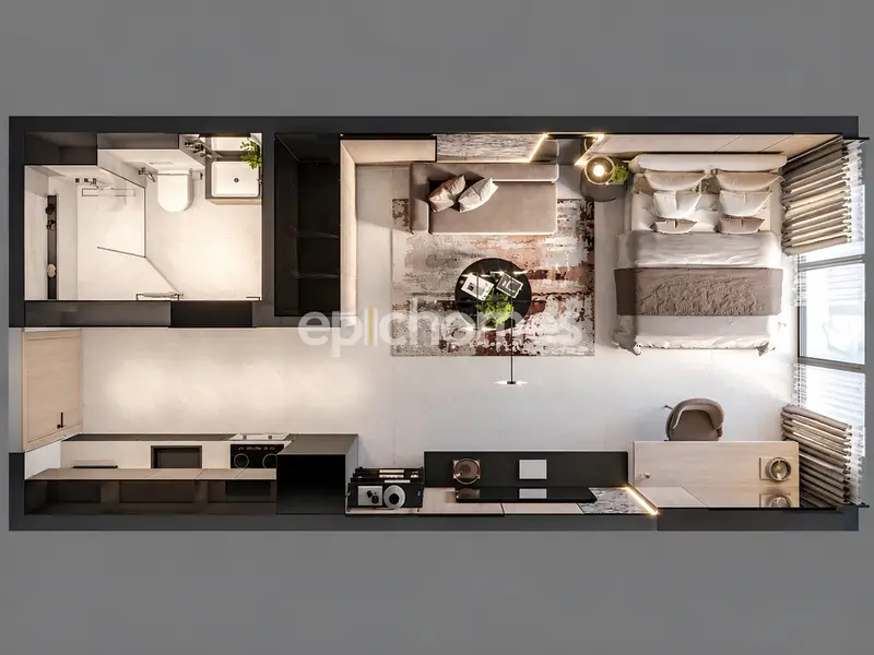 Fully Furnished 1BR | Low Floor | Near Metro