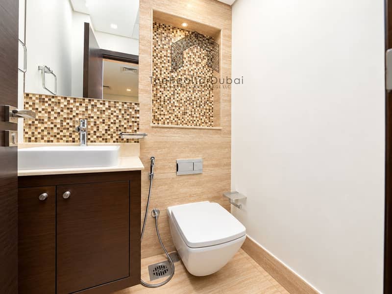 12 Modern Beige Mosaic Powder Room. png