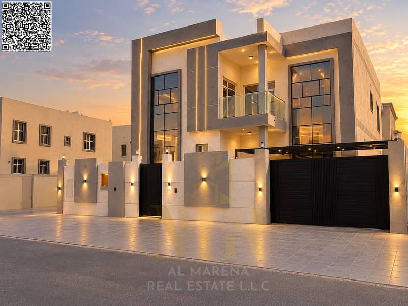 2 Twilight Elegance_ Modern Villa Facade. png