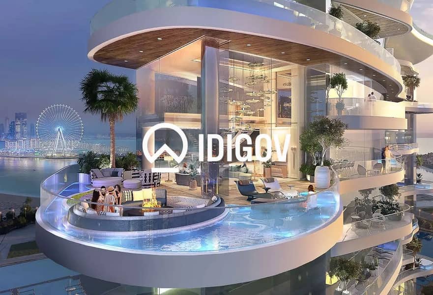 Appartement in Dubai Harbour,DAMAC Bay by Cavalli,DAMAC Bay Tower B, 2 slaapkamers, 5100000 AED - 16951615 Appartement in Dubai Harbour,DAMAC Bay by Cavalli,DAMAC Bay Tower B, 2 slaapkamers, 5100000 AED - 16951615