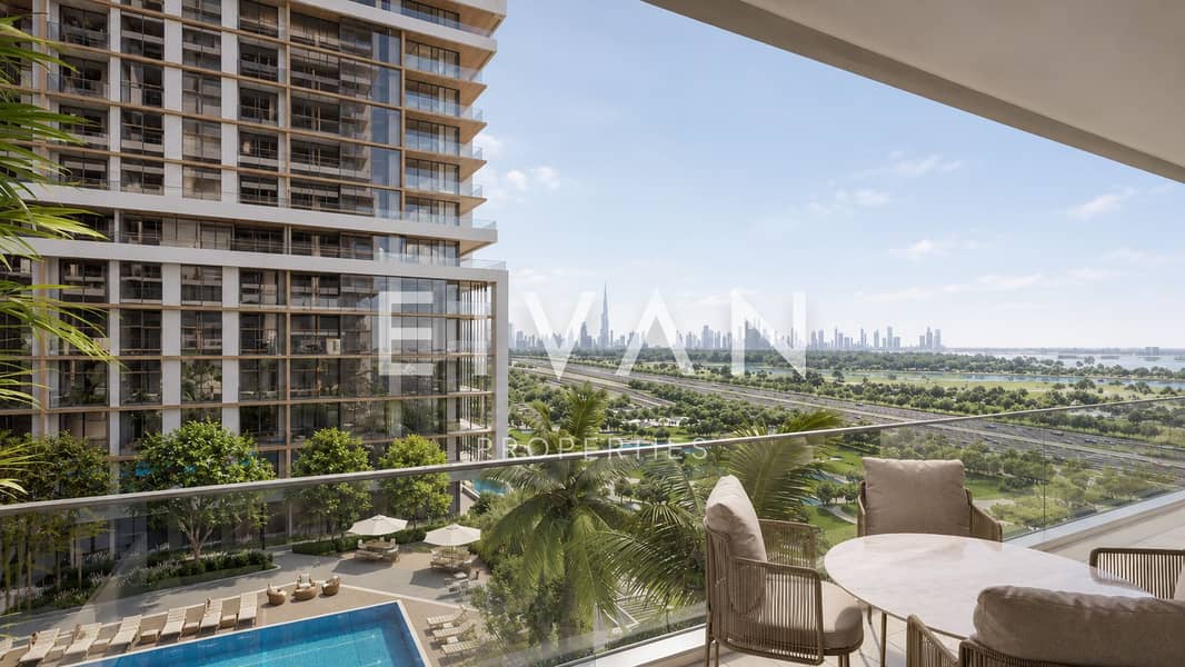 4 Luxury Balcony Overlooking Skyline and Pool. png
