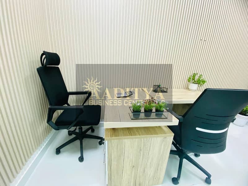 Discover the joy of hassle-free renting| Fully fitted office for Rent