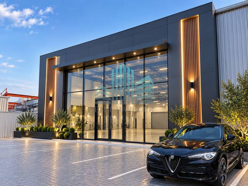 Modern Glass-Fronted Industrial Showroom. png Modern Glass-Fronted Industrial Showroom. png