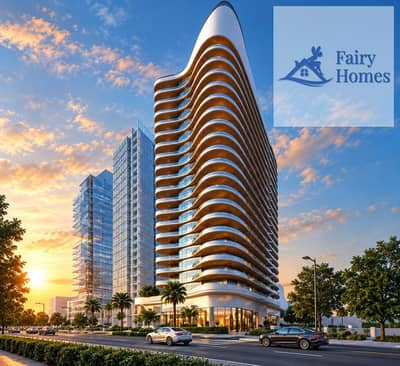 2 Bedroom Flat for Rent in Bur Dubai, Dubai - Futuristic Wave-Balcony Tower at Sunset (1). png 2 Bedroom Flat for Rent in Bur Dubai, Dubai - Futuristic Wave-Balcony Tower at Sunset (1). png