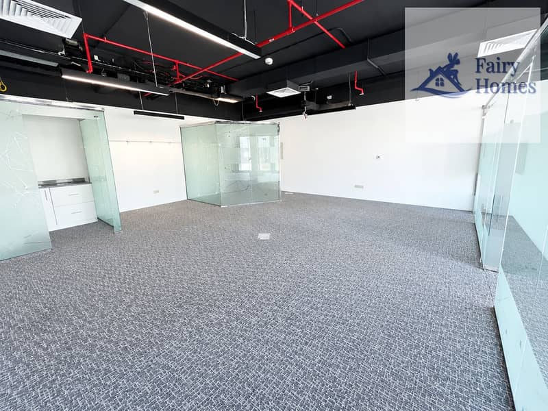 6 Modern Empty Office with Glass Partitions. png