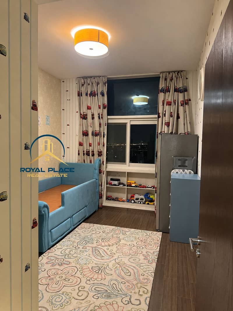 6 Tidy Teal Bed Children’s Room at Night. png