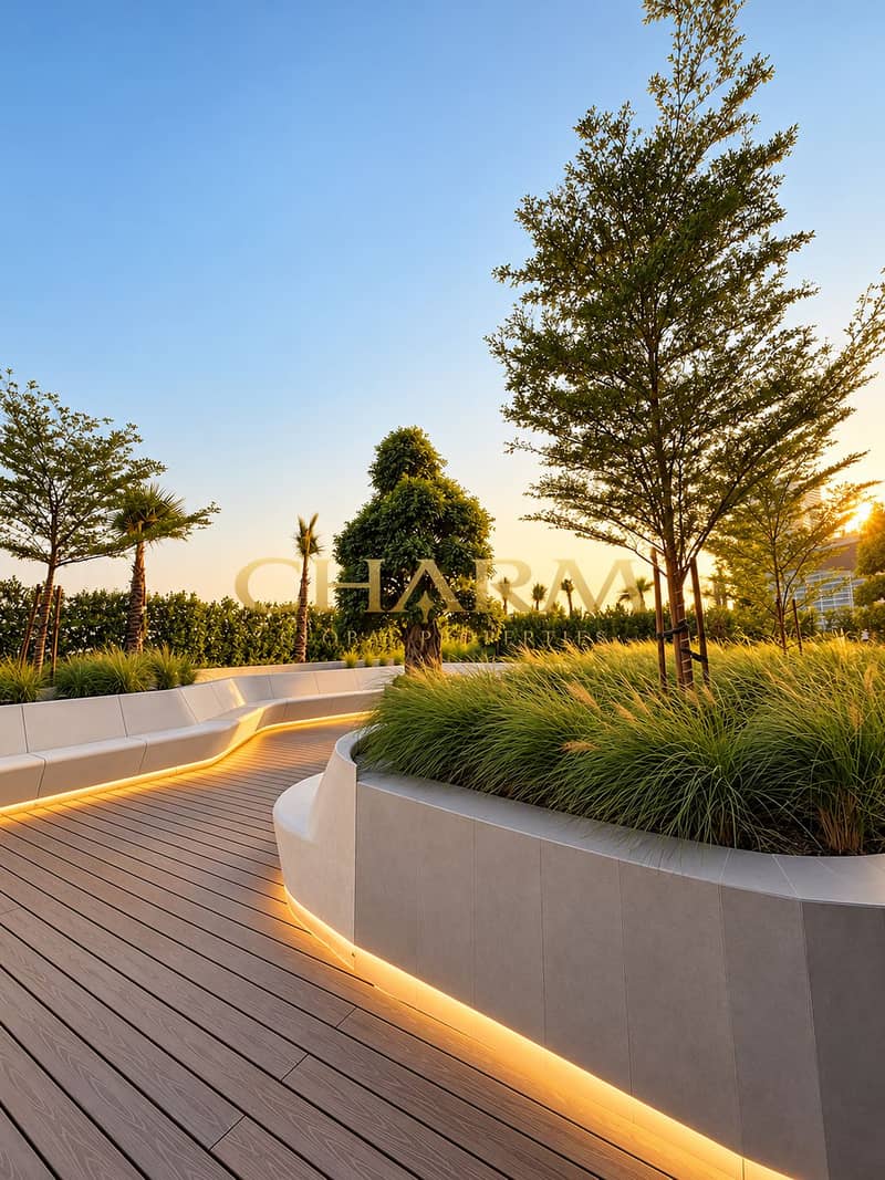 28 Golden-Hour Rooftop Garden Curves. png
