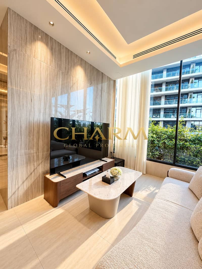 32 Modern Marble Living Room with Garden Views. png