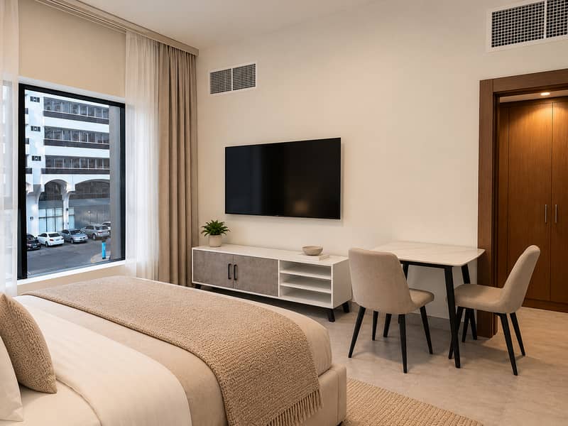 2 Minimalist Bedroom with City View. png