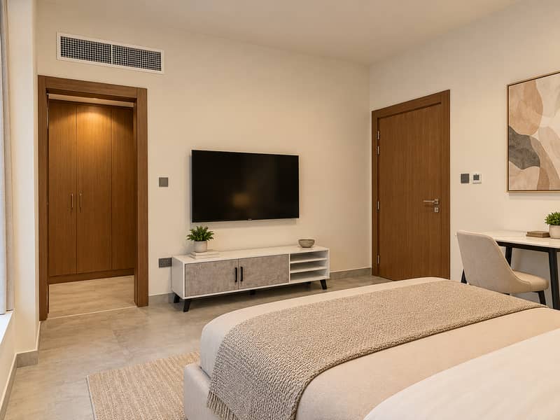6 Warm Minimalist Bedroom Interior. png