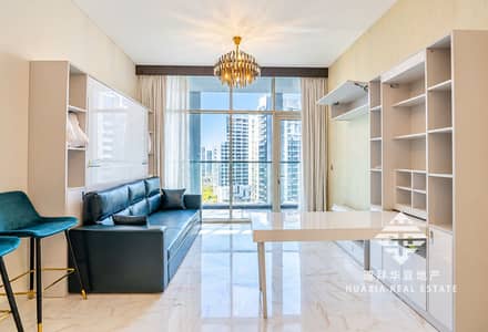 استوديو  للايجار في الخليج التجاري، دبي - Bright Modern Apartment with City Views. png